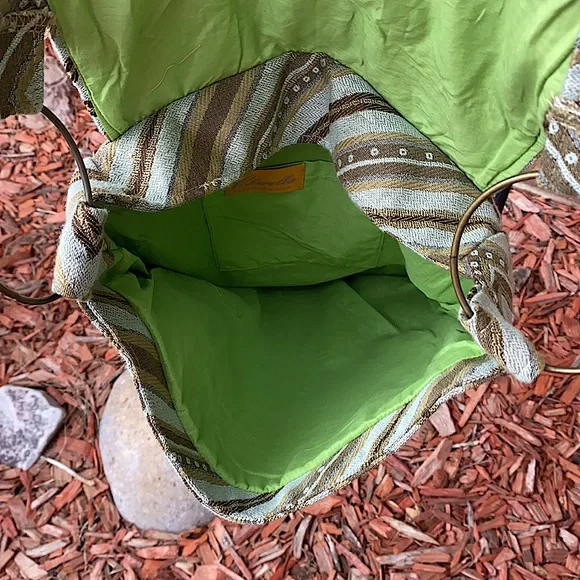 Cherella Blue, green & brown Floral unique crossbody or shoulder handbag - Picture 4 of 11